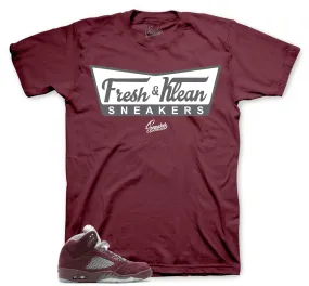 Retro 5 Burgundy Shirt - Fresh & Klean - Burgundy