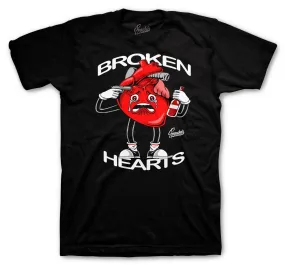 Retro 5 Raging Bull Shirt - Broken Heart - Black