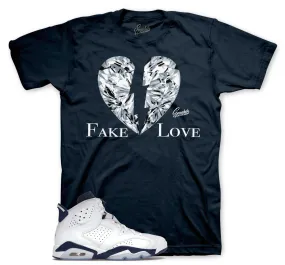 Retro 6 Midnight Navy Shirt - Love - Navy