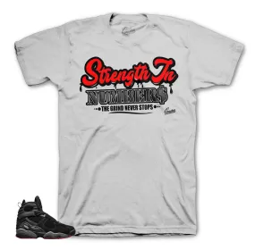 Retro 8 Cement Shirt - Strength In Numbers - Grey