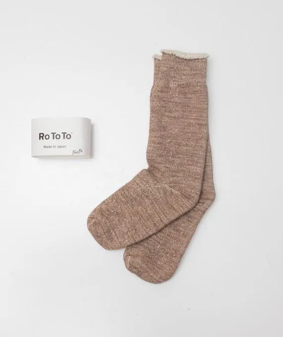 ROTOTO Double Face Socks Camel