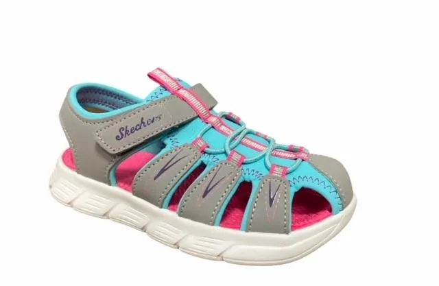 Skechers girls' sandal Flex Sandal Aqua Steps 86939/GYTQ grey-turquoise