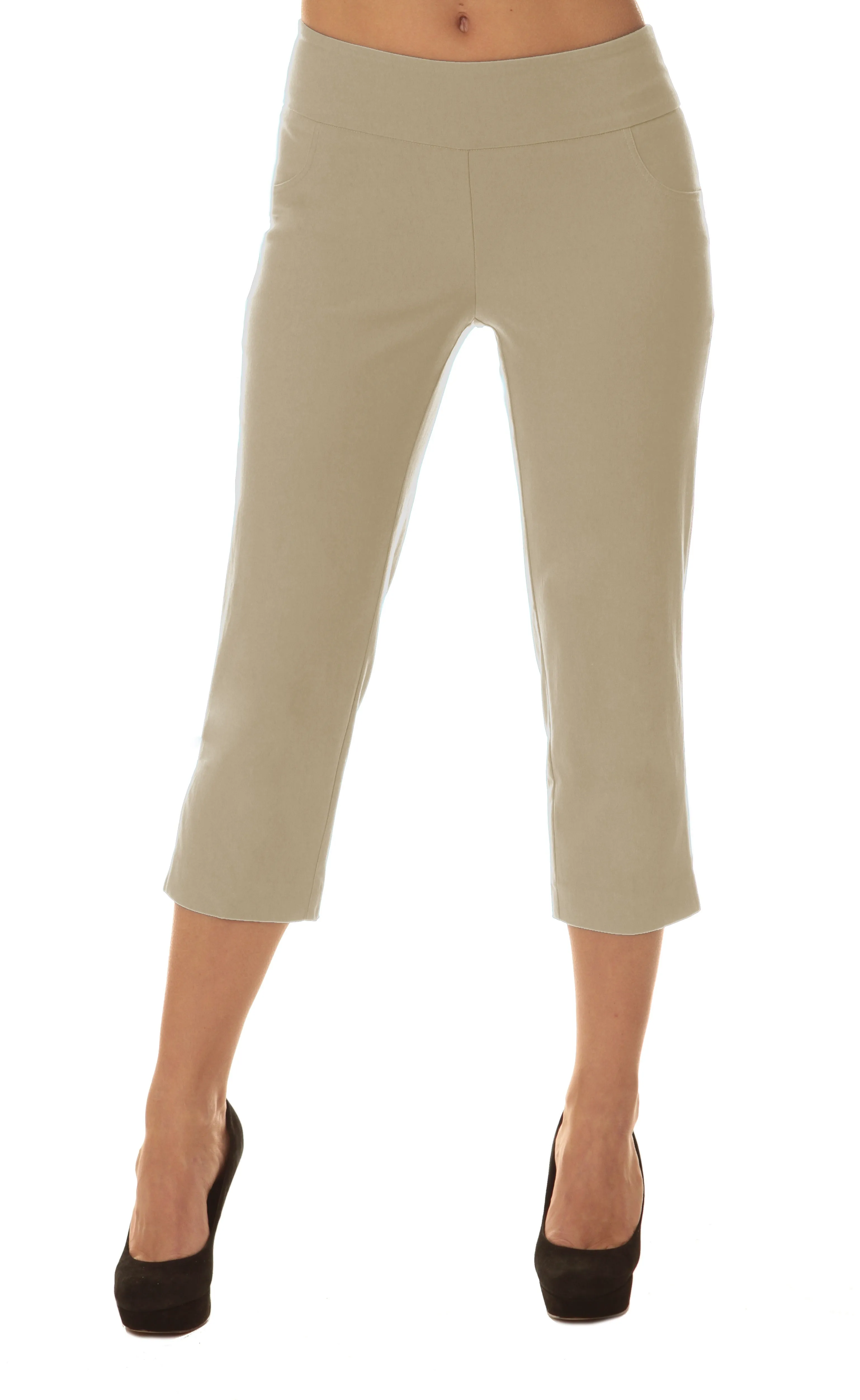 Straight Leg Capri Pant With Slit Details Jess