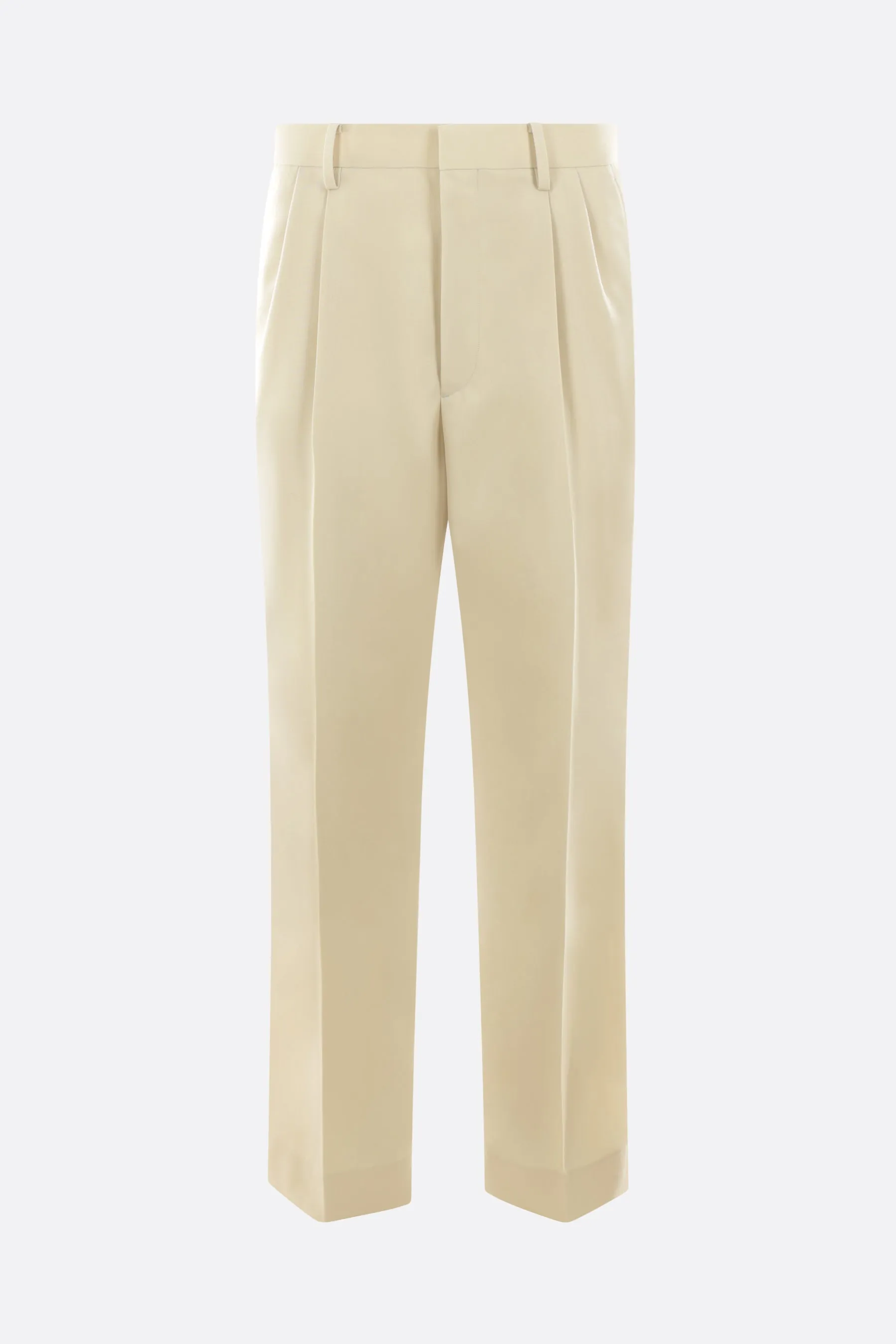 straight-leg wool pants