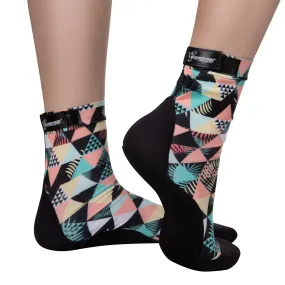 Tall SeaSnug Beach Socks - Geometric Palm