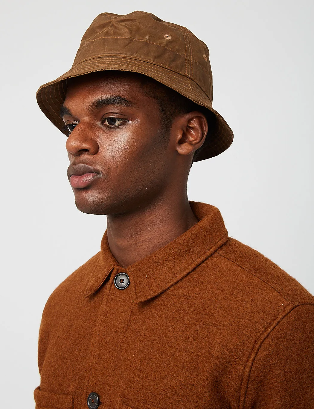 Universal Works Bucket Hat (Tek Wax) - Sand Brown