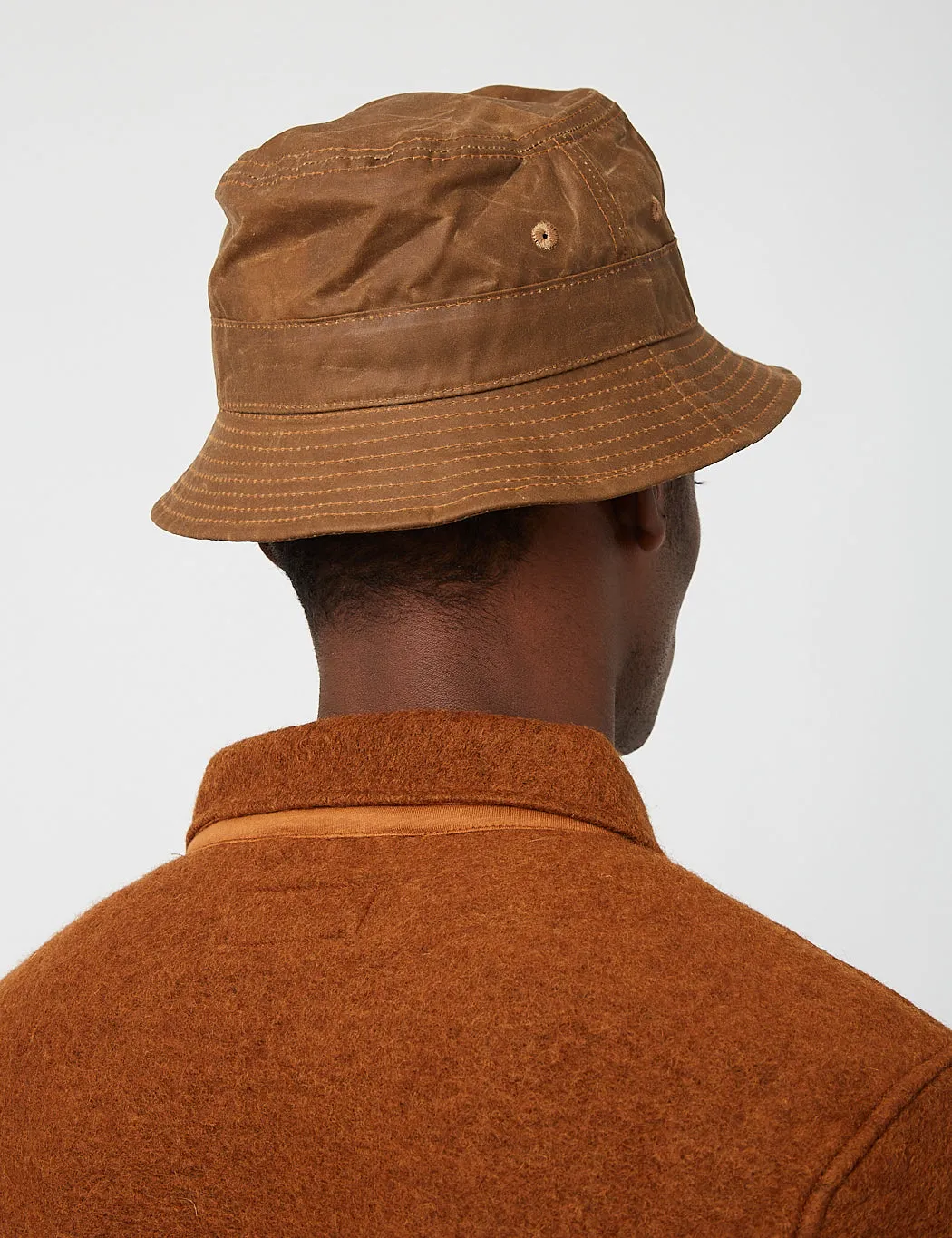 Universal Works Bucket Hat (Tek Wax) - Sand Brown