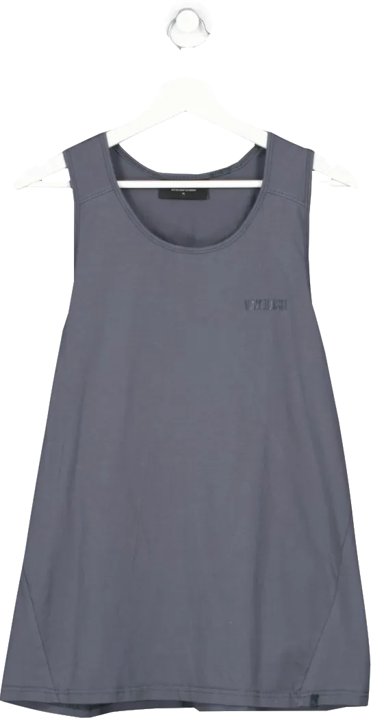 Vanquish Grey Essential Oversized Sleeveless T Shirt UK XL