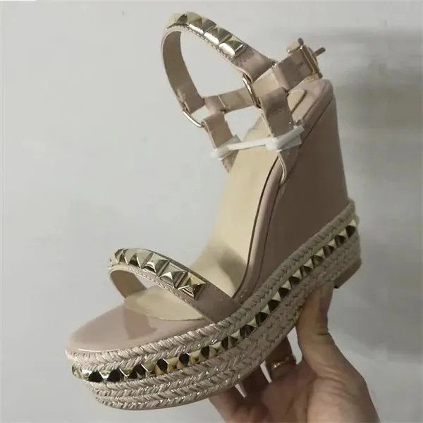 Women Luxury Cataclou Cork Wedge Sandal Designer Sandal Sexy Girls High Heels Party Wedding Shoes with Box US 35-41