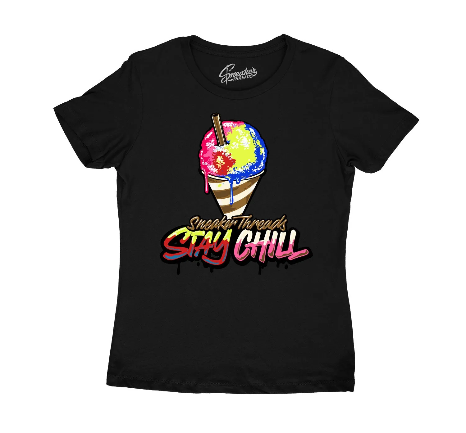 Womens Wild Things 4 Shirt - Stay Chill - Black